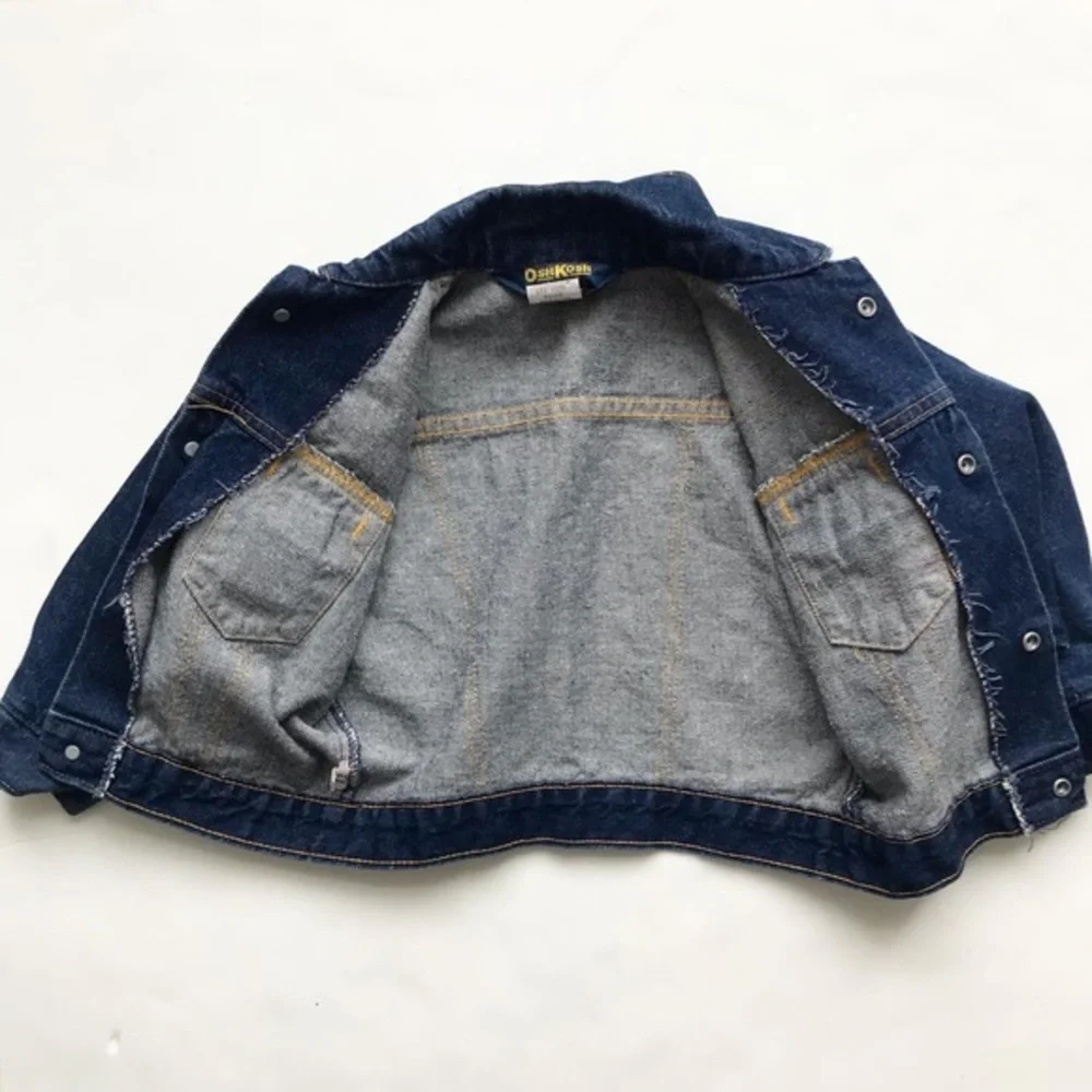 Vintage Oshkosh (made in USA) dark wash denim jacket EUC 3T